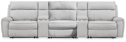 Grafton Pike 5-Piece Reclining Sectional with Storage Consoles