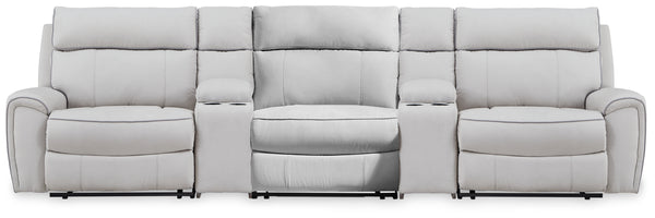 Grafton Pike 5-Piece Reclining Sectional with Storage Consoles