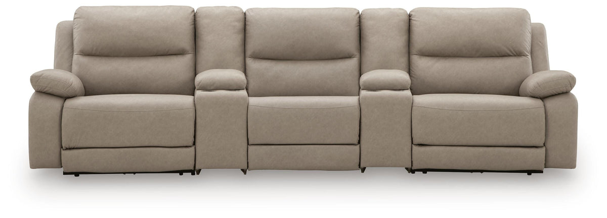 Brannigan 5-Piece Reclining Sectional with Storage Consoles