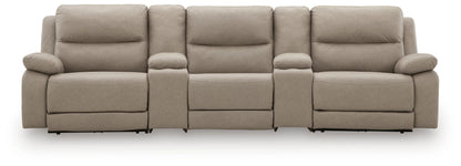 Brannigan 5-Piece Reclining Sectional with Storage Consoles