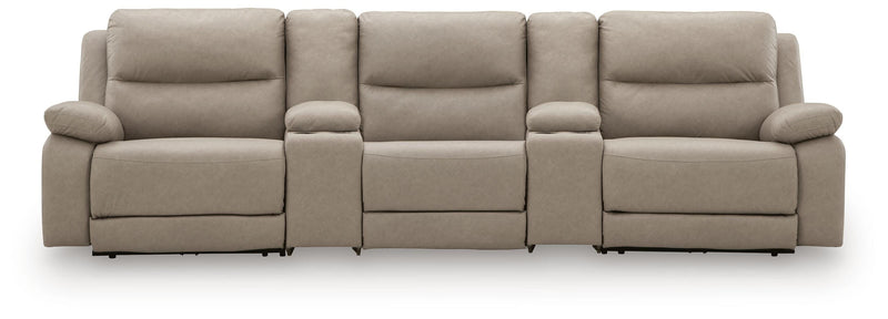 Brannigan 5-Piece Reclining Sectional with Storage Consoles