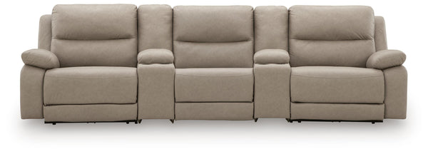 Brannigan 5-Piece Reclining Sectional with Storage Consoles
