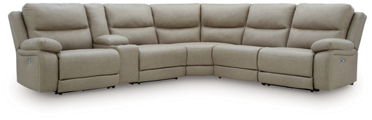 Brannigan 6-Piece Reclining Sectional with Storage Console