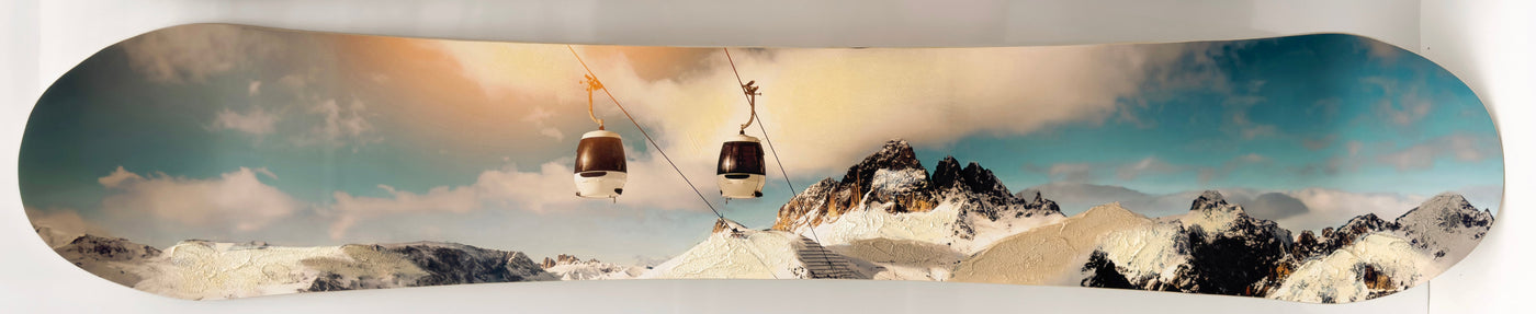 ''Snowboard - Ski Lift'' Hand-painted Snowboard