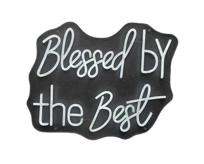 ''Blessed by the Best'' Neon Typography