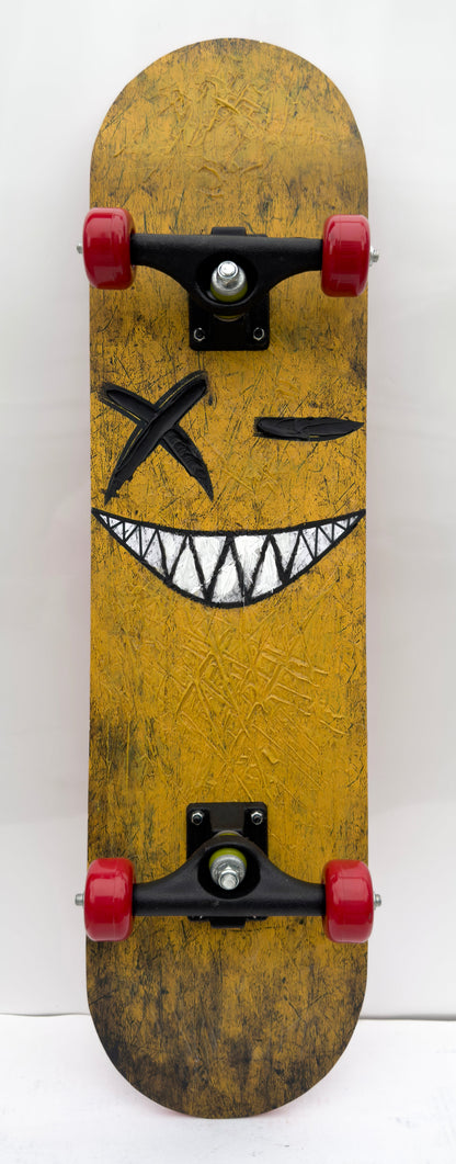 ''Skateboard - Smile Wink'' Hand-painted Skateboard