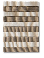 ''Textured Taupe Stripe Harmony'' Canvas w/ Rope