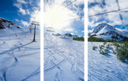 Alpine Serenity Tempered Glass Triptych