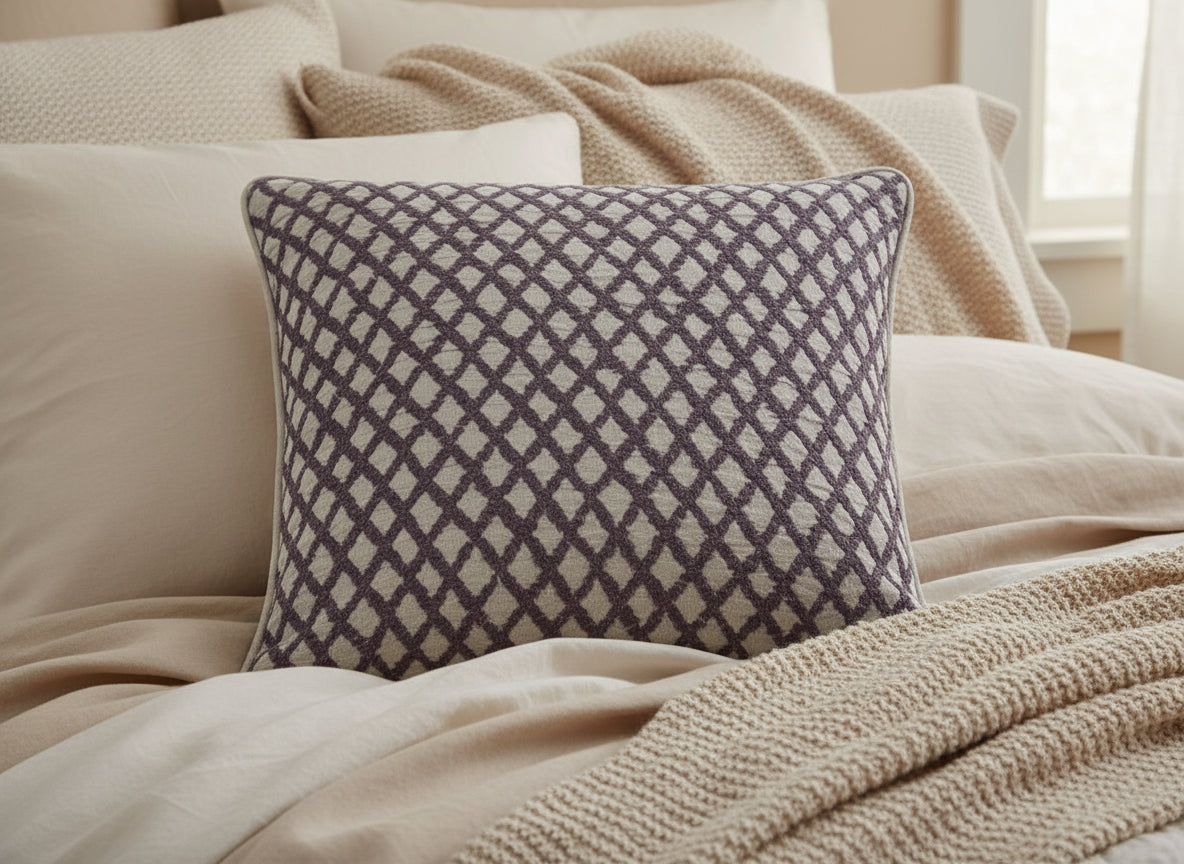 Ikat Diamond Pattern Pillow Cover