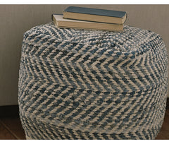 Chevron Pouf