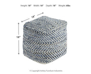 Chevron Pouf