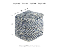 Chevron Pouf