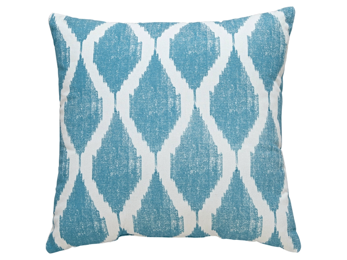 Decorative Aqua Ikat Pillow