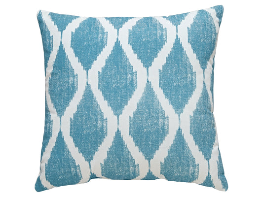 Decorative Aqua Ikat Pillow