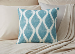 Decorative Aqua Ikat Pillow