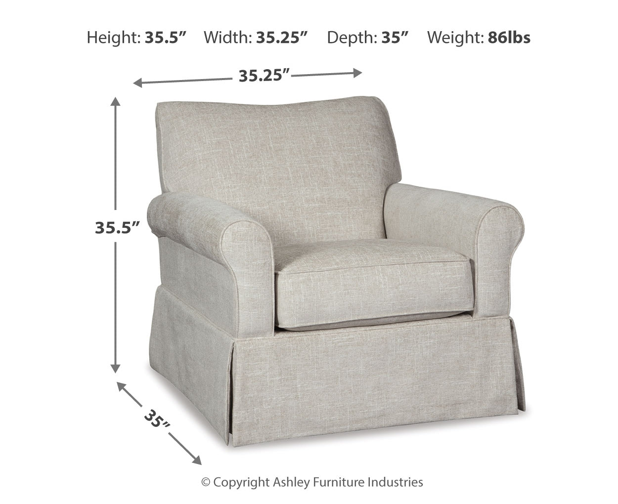 Searcy Swivel Glider Accent Chair