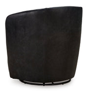 Kierreys Swivel Accent Chair in Midnight