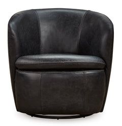 Kierreys Swivel Accent Chair in Midnight