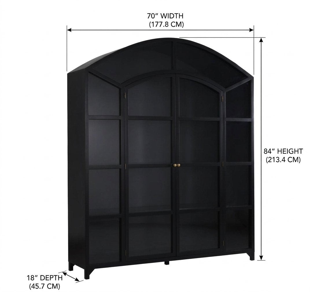 Rioja Showcase Cabinet Black