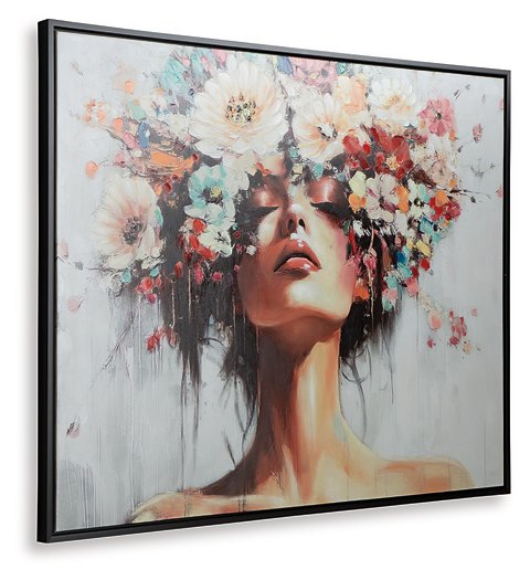 Shadwick Floral Wall Art with Gallery Frame