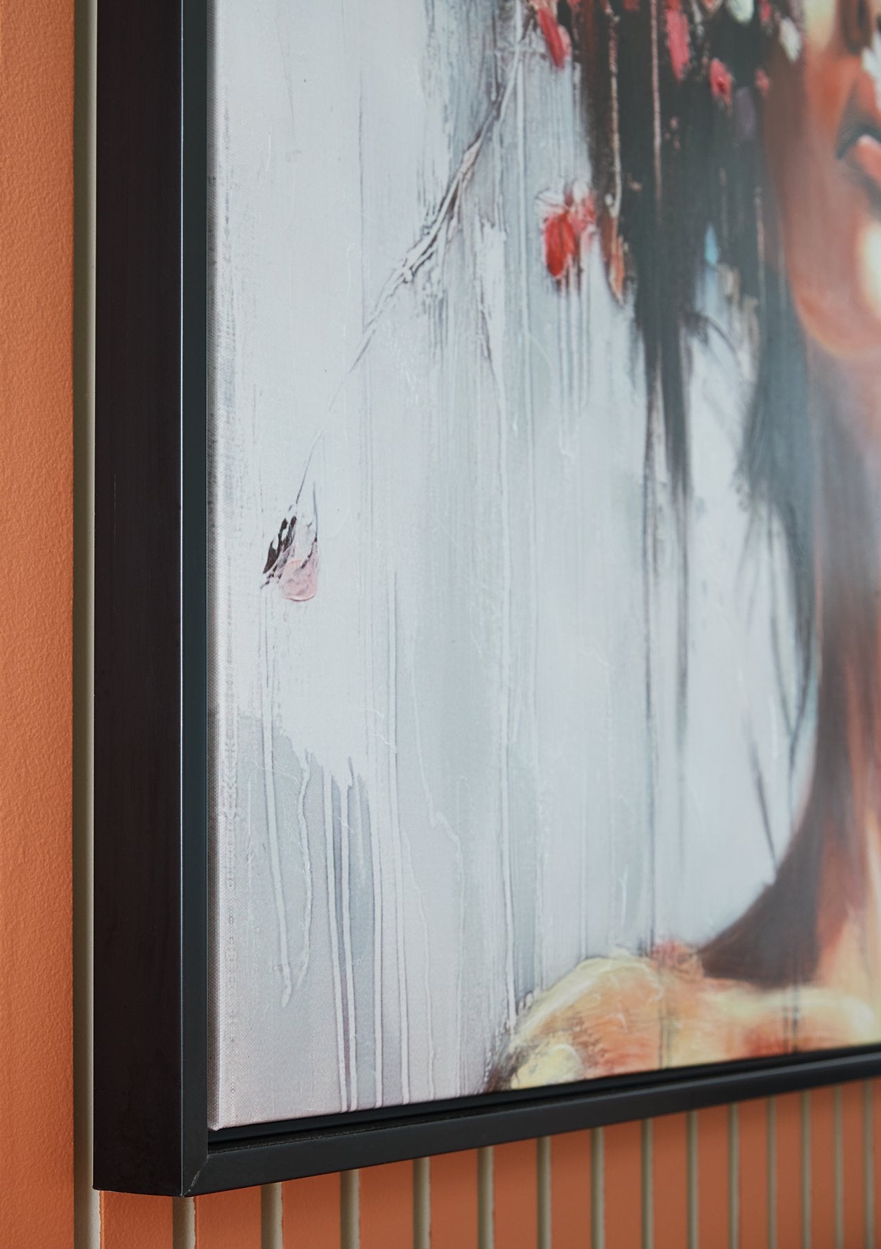 Shadwick Floral Wall Art with Gallery Frame