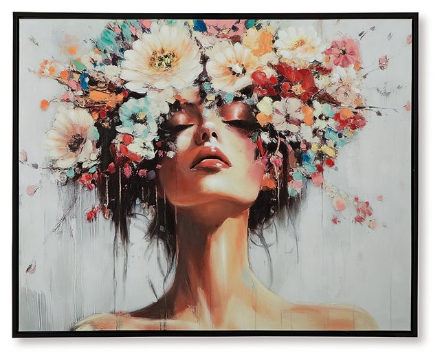 Shadwick Floral Wall Art with Gallery Frame