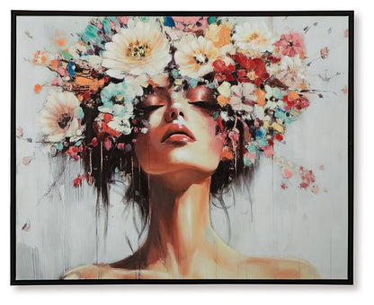 Shadwick Floral Wall Art with Gallery Frame