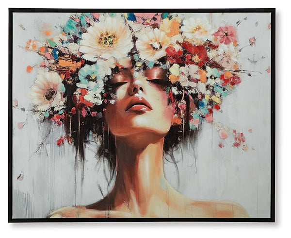 Shadwick Floral Wall Art with Gallery Frame