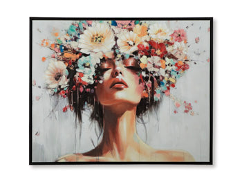Shadwick Floral Wall Art with Gallery Frame