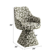 Priel Upholstered Accent Chair with Swivel
