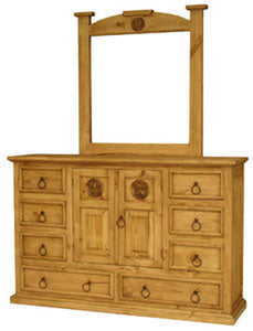 Rustic Star Dresser and Mirror