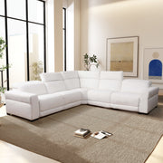Sofá seccional reclinable Yohan - Boucle blanco