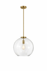 Gleam Pendant Lamp - Satin Brass and Clear Glass