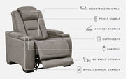 The Man-Den Power Recliner in Gray