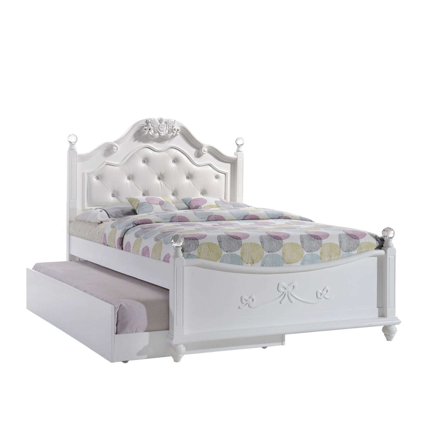 ALANA FULL PLATFORM 4PC BEDROOM SET W/ STORAGE TRUNDLE