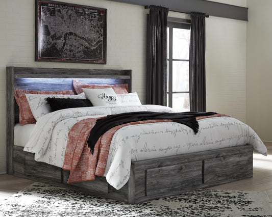 Baystorm King Panel Bed with 6 Storage Drawers