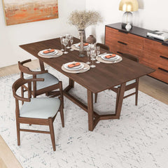 Mesa de comedor Marina de madera maciza en color marrón