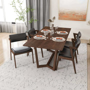 Mesa de comedor Marina de madera maciza en color marrón