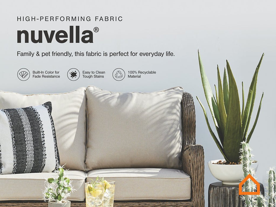 Grasson Lane Grasson Lane Nuvella Sofa, Loveseat, Lounge Chair and Ottoman with Coffee and End Table