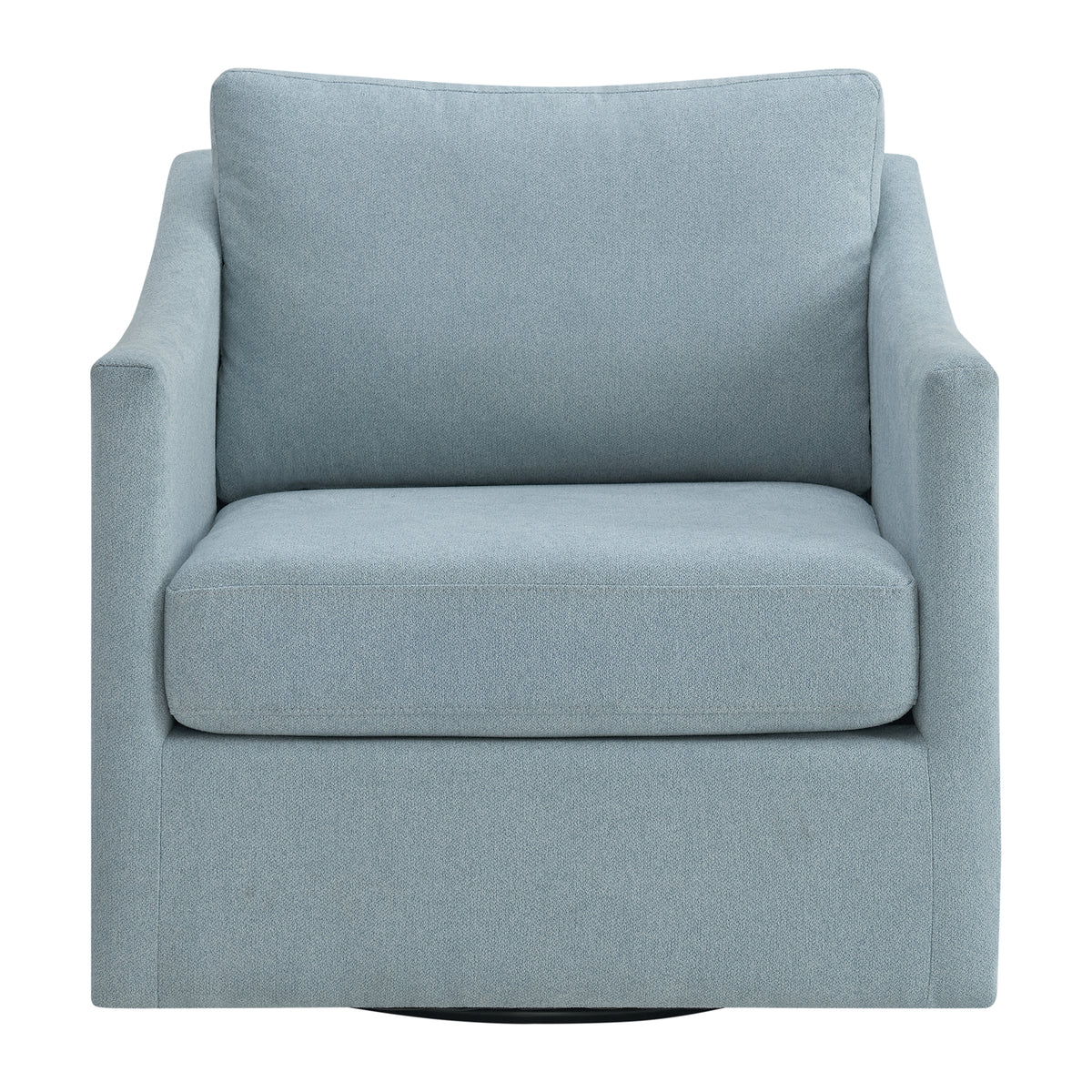 Acacia Swivel Chair In Freya Light Blue