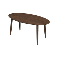 Mesa de comedor ovalada de nogal macizo estilo moderno de mediados de siglo Ada
