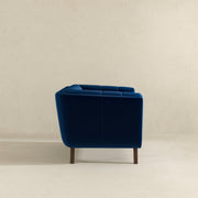 Sillón Addison de terciopelo azul oscuro