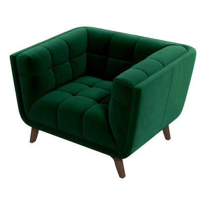 Sillón Addison (terciopelo verde oscuro)