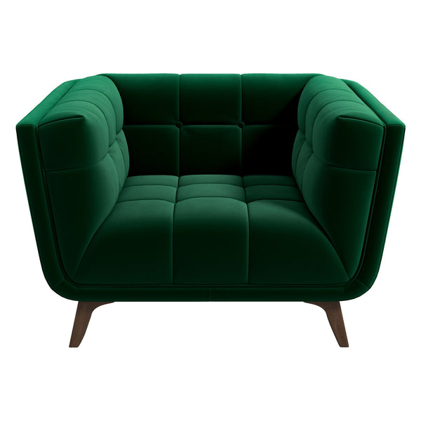 Sillón Addison (terciopelo verde oscuro)