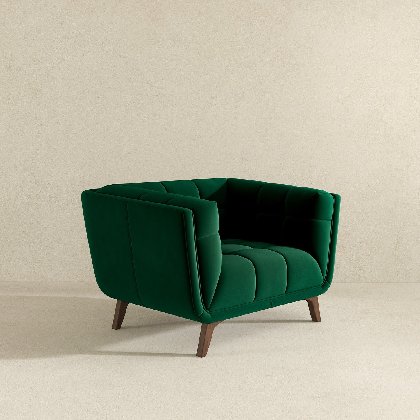 Sillón Addison (terciopelo verde oscuro)