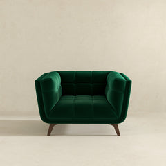 Addison Lounge Chair (Dark Green Velvet)