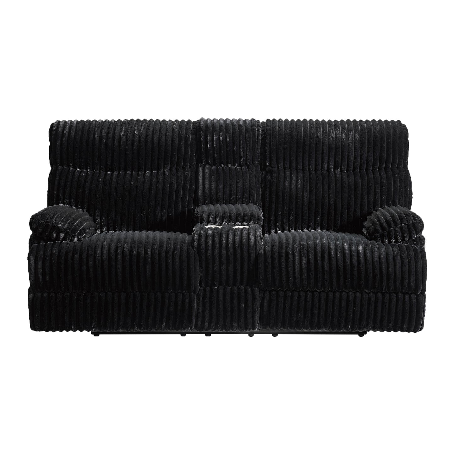 Admiral Motion Loveseat with Console in Masis Black