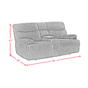 Admiral Power Motion Loveseat with Console in Masis Black