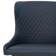 Juego de 2 sillas de comedor Robin - Cuero vegano azul marino