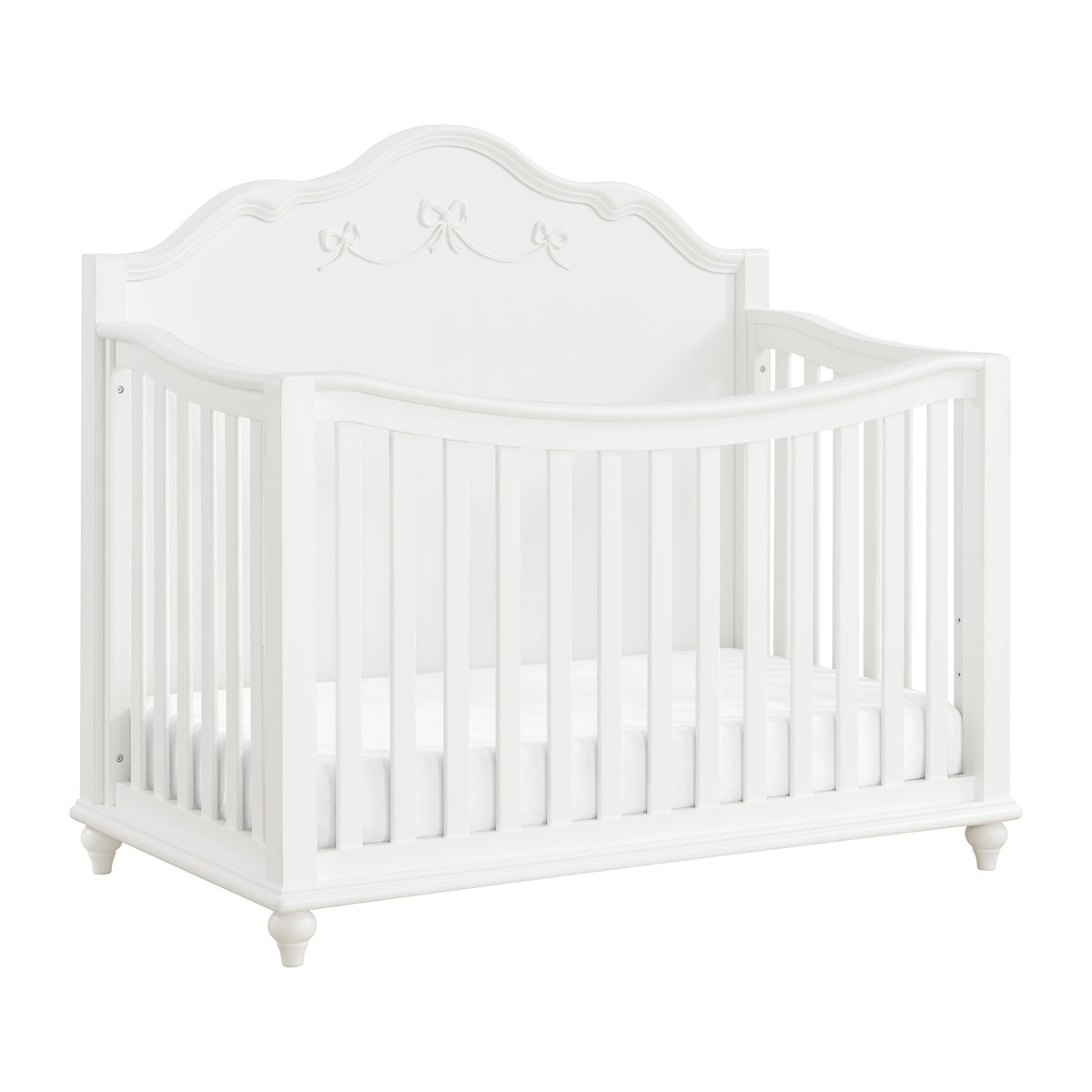 Alana Crib With Guardrails In White